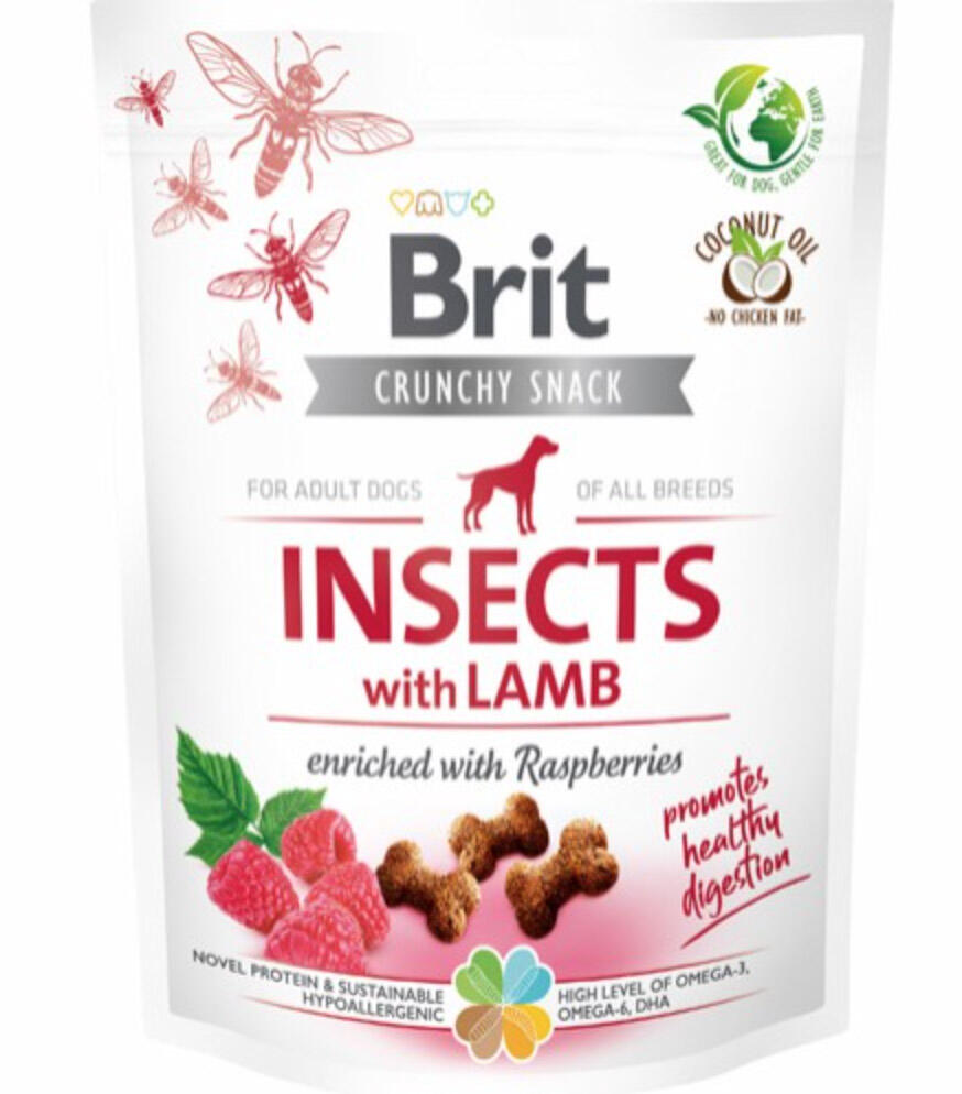 Brit Care Crunchy Cracker. Insects m. lamb, 200 g - KORNFRI thumbnail