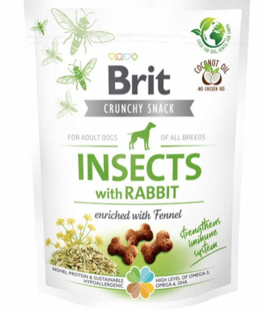 Brit Care Crunchy Cracker. Insects m. Rabbit, 200 g - KORNFRI thumbnail