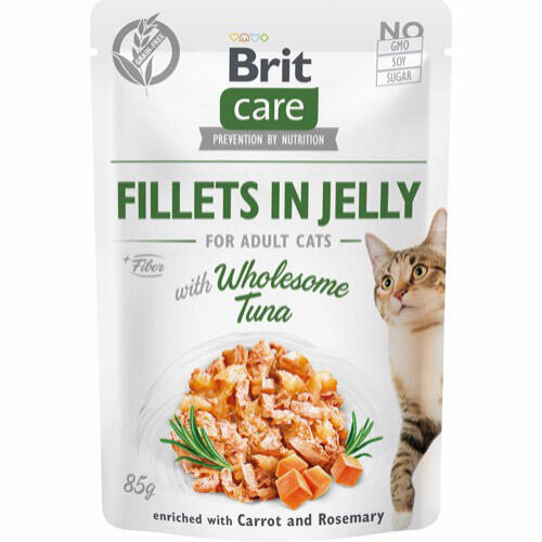 Brit Care Cat Fillets In Jelly With Tuna, 85 g thumbnail