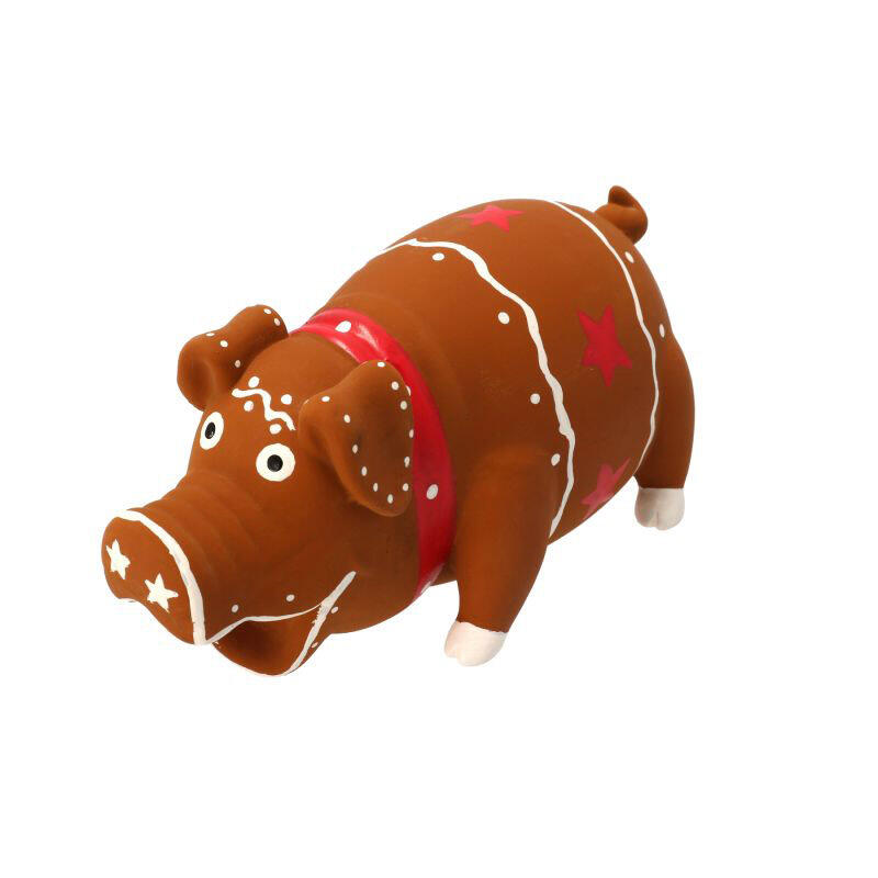 Julelegetøj Brunkage-gris, fv. brun med øf lyd thumbnail