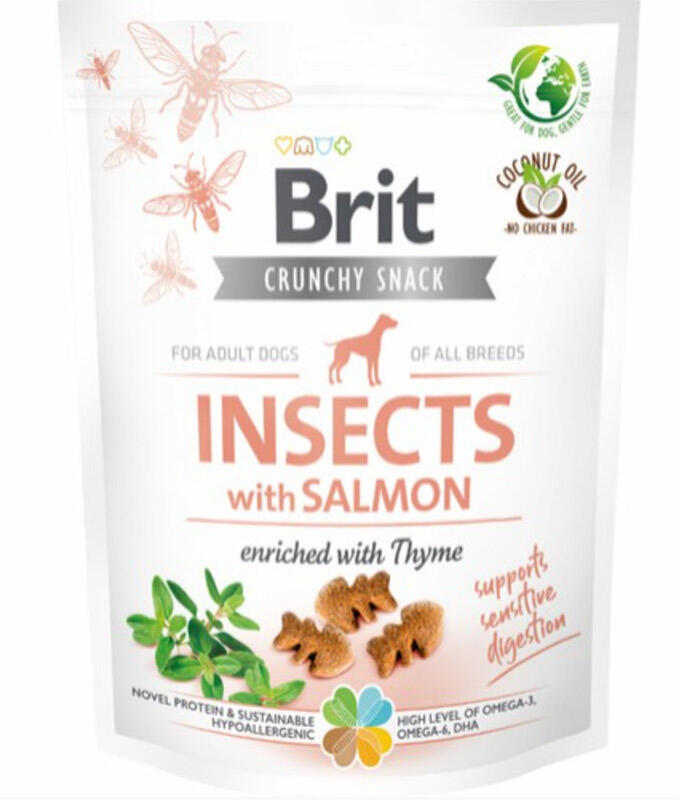 Brit Care Crunchy Cracker - Incets m. Salmon, 200 g - kornfri thumbnail