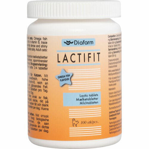 Lactifit Mælkegærtabletter med B-Vitamin til katte, m/omega fiskesmag - 100 stk. thumbnail