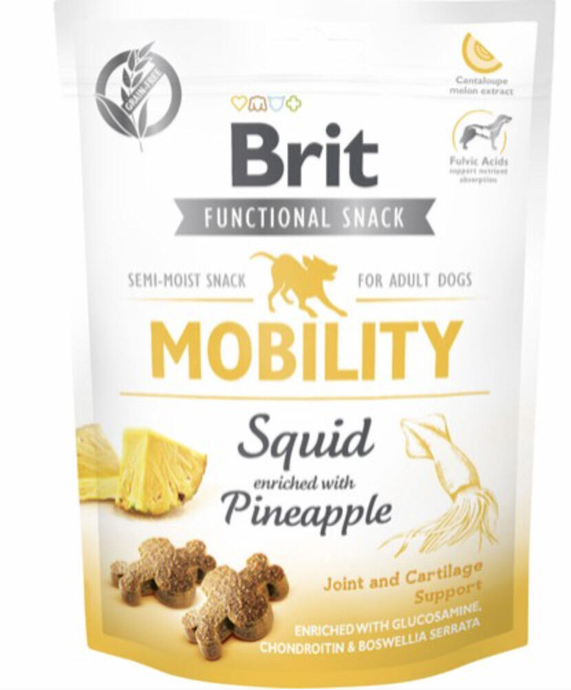 Brit Care Functional Snack Mobility Squid - Semi Bløde, 150 g thumbnail