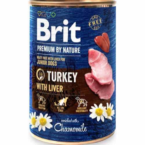 Brit Premium by Nature Turkey med lever - 400 g - til juniorhunde thumbnail