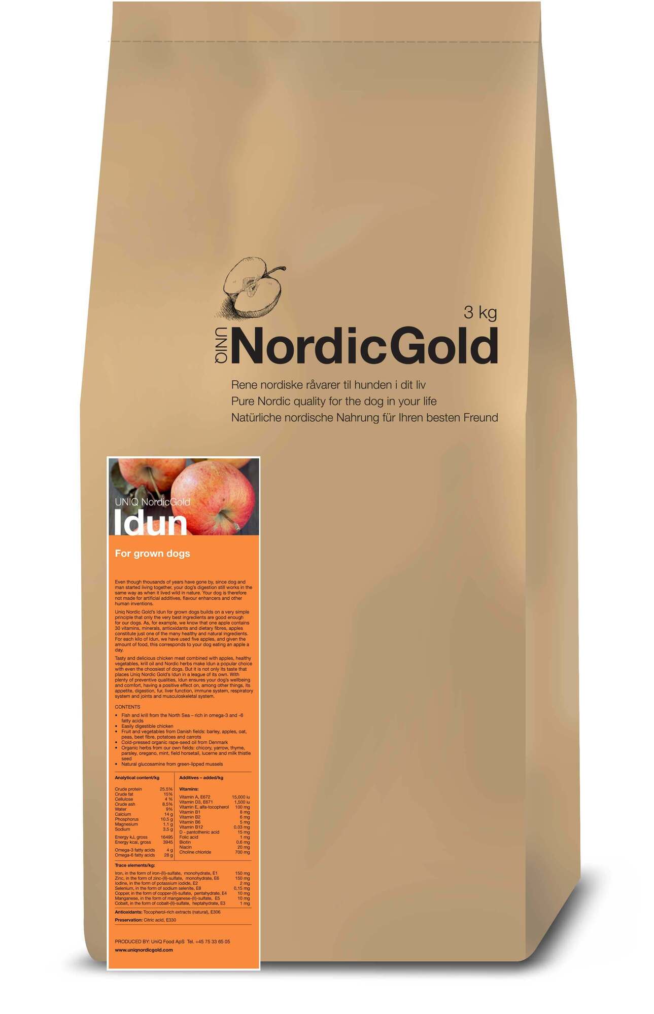 Nordic Gold Idun - til den voksne hund 3 kg thumbnail