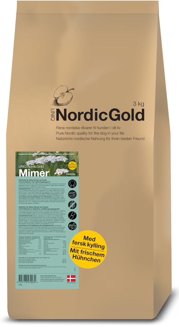 Nordic Gold Mimer - til den ældre hund - ikke tilsat korn 3 kg thumbnail