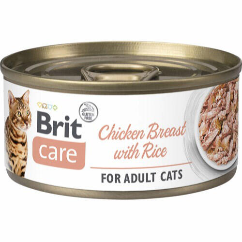 Brit Care cat, kyllingebryst med ris, 70 g thumbnail