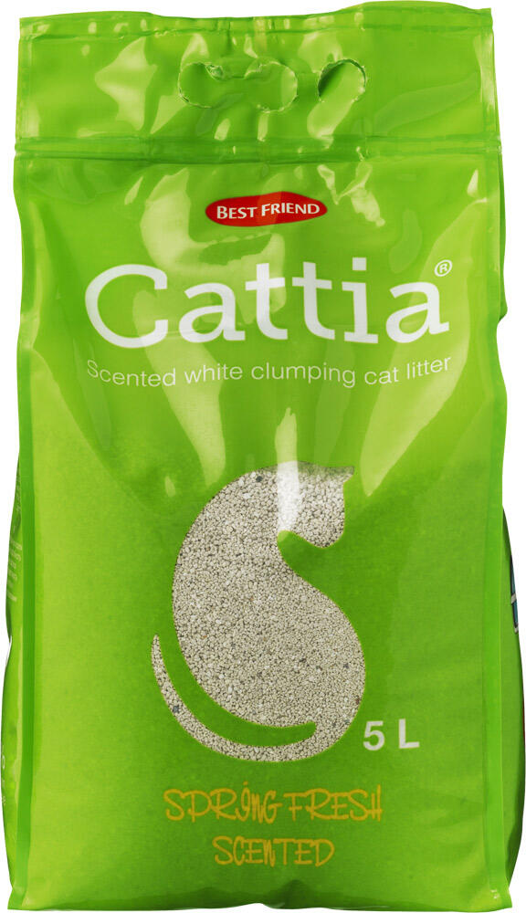 BEST FRIEND Cattia Spring Fresh Scented Cat Litter (GRØN), 5 L thumbnail
