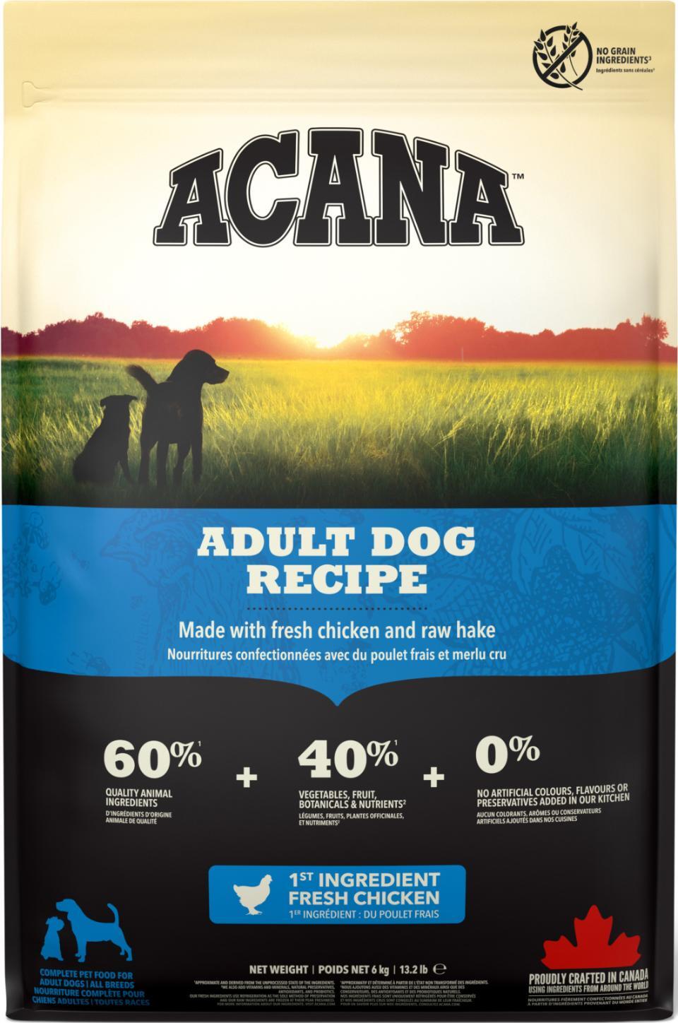 6 kg Acana Adult Dog Recipe - dyrelageret.dk
